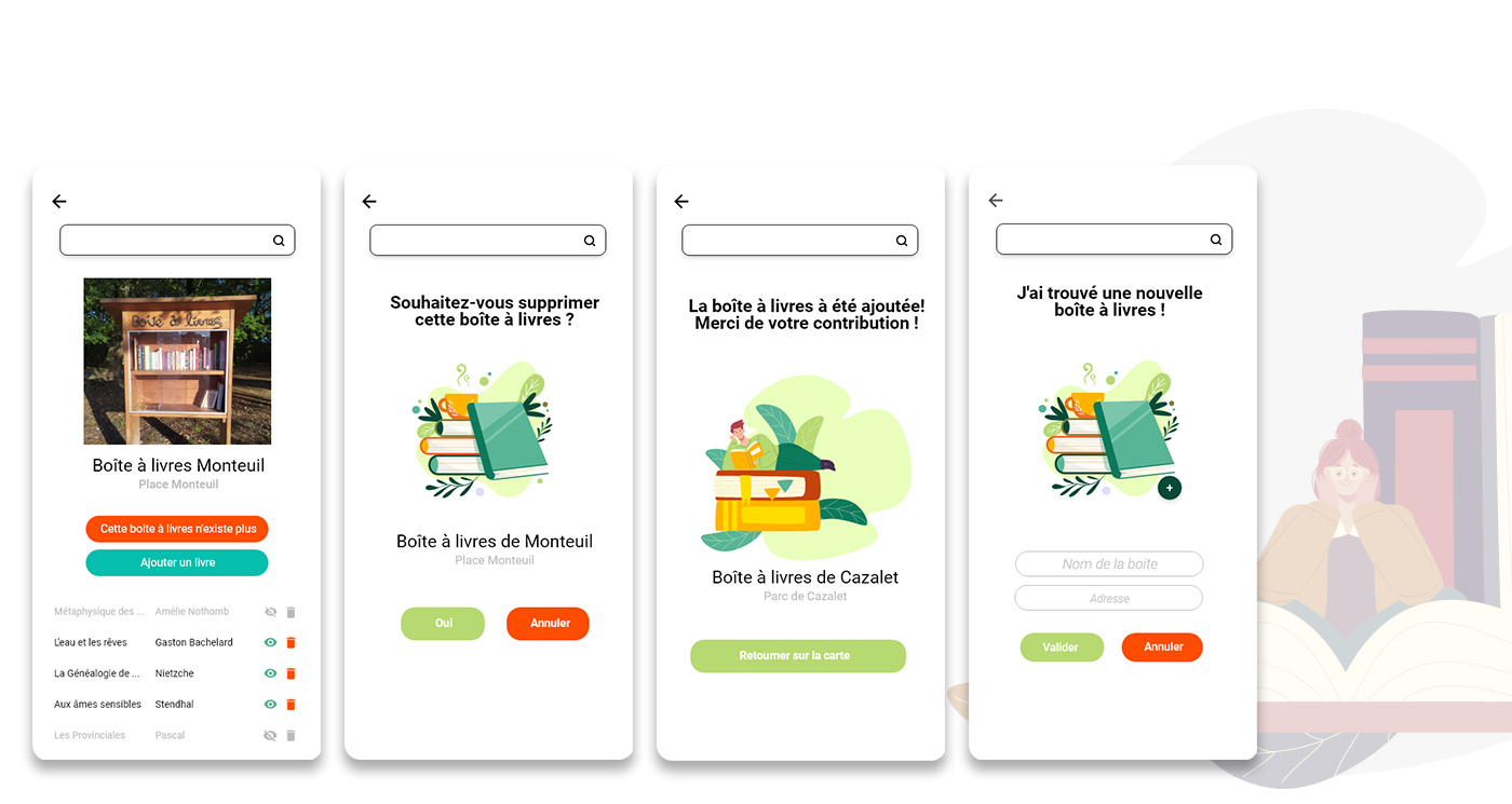 Utilisateurs logués application gestion livres