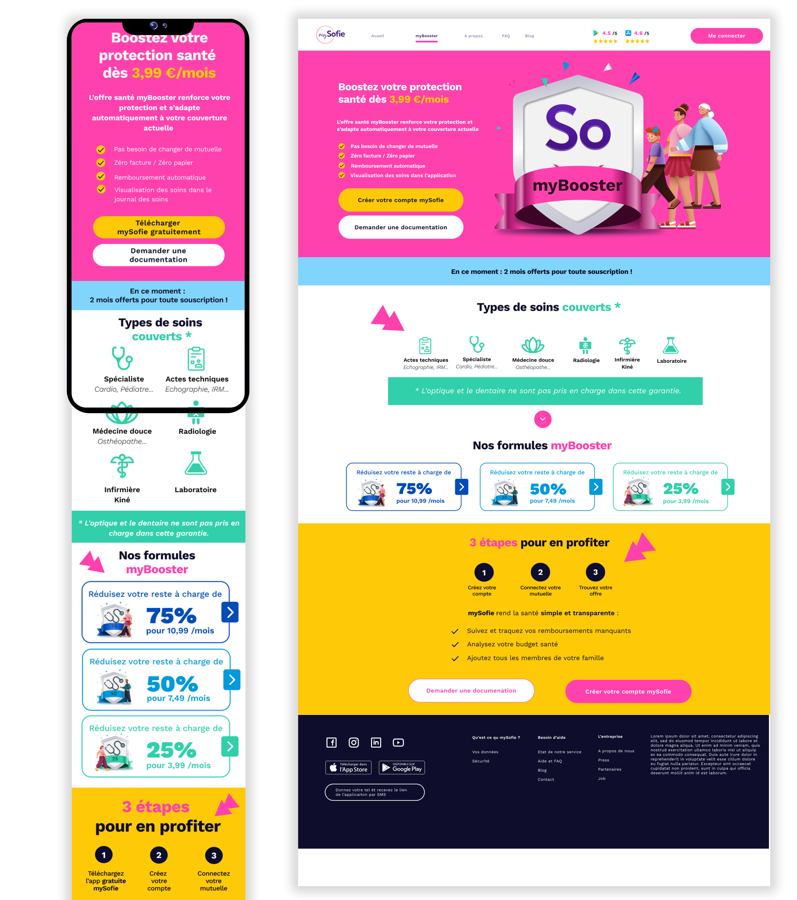 Landing Page myBooster présentation de l'offre sur le site Landing Page myBooster présentation de l'offre sur le site